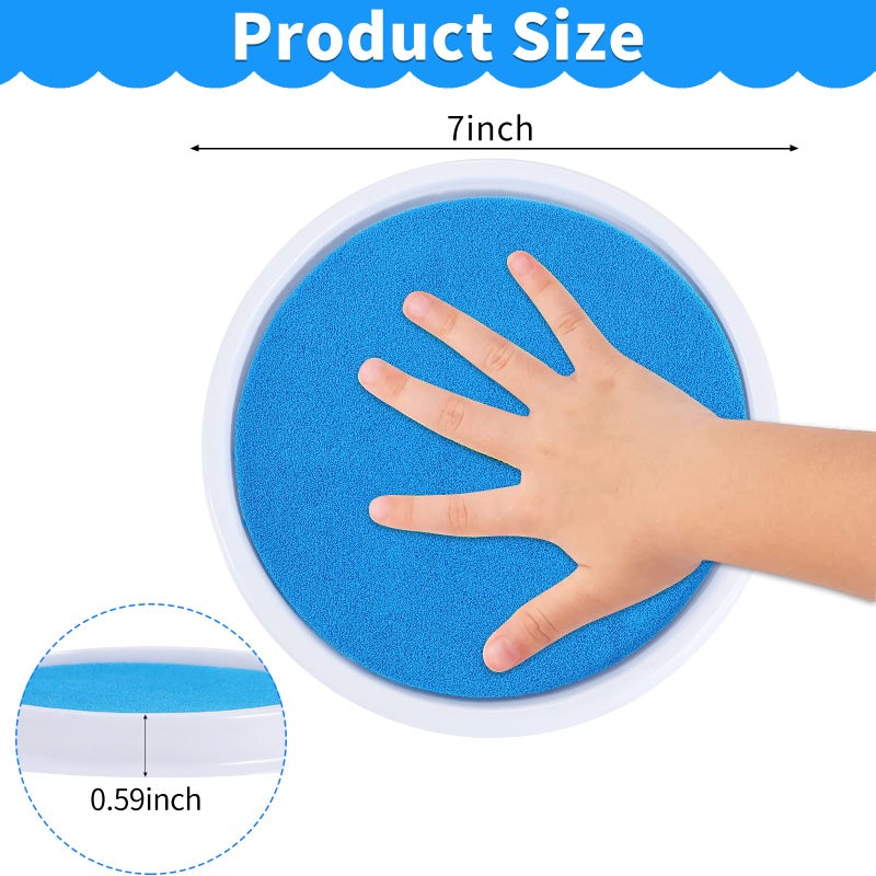 MoloTAR 8 Colors Rainbow Washable Large Ink Pads for Rubber Stamps Kids (Pack of 8) - Image 2